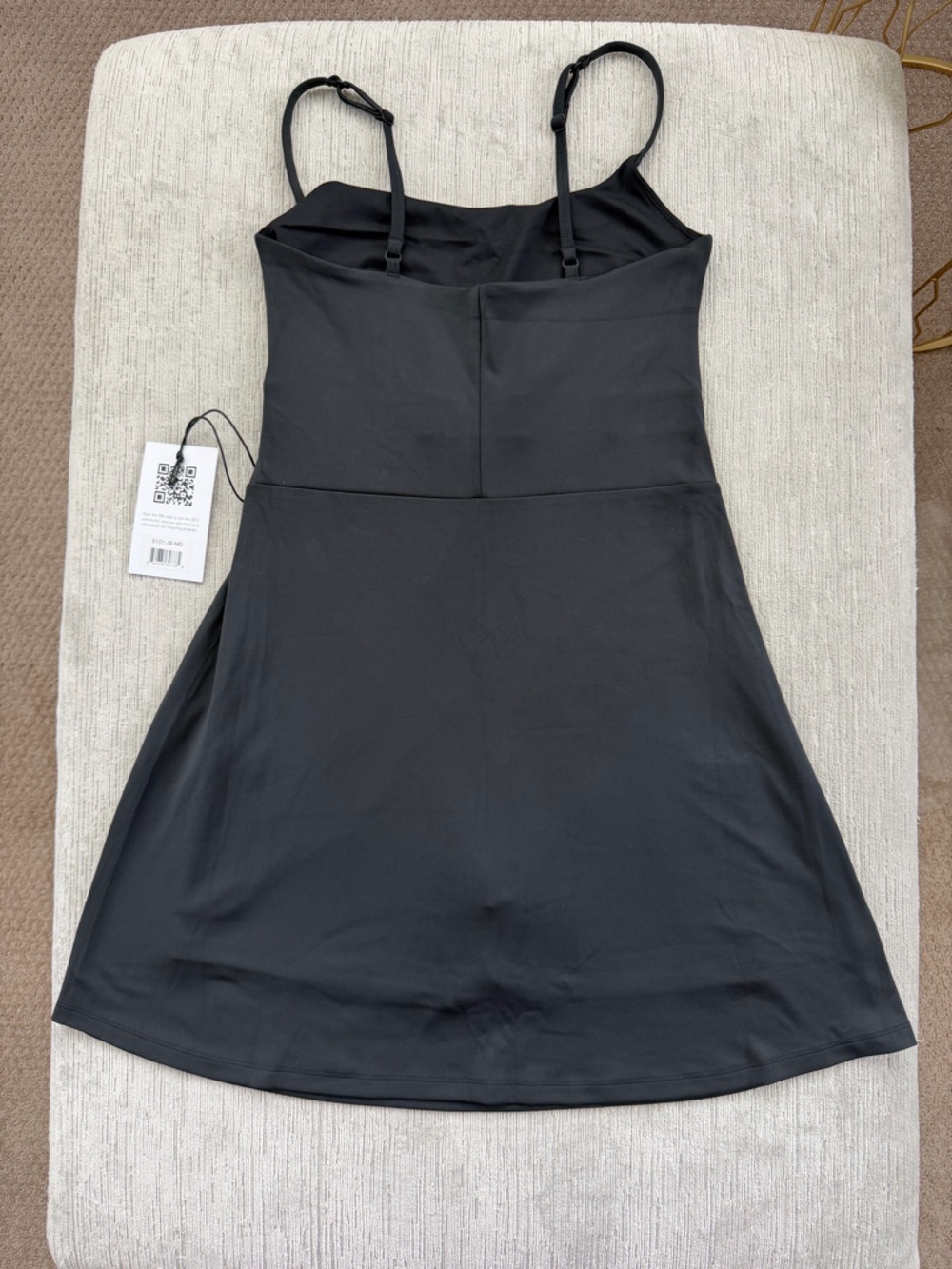 Girlfriend Collective Black Active Dress Built In Shorts Size M NWT - Picture 2 of 6
